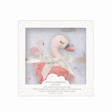 FRENCH SWAN BLANKET AND RATTLE GIFT SET