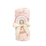 CHATEAU MAGIQUE SWADDLE & RAINBOW RATTLE GIFT SET