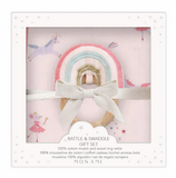 CHATEAU MAGIQUE SWADDLE & RAINBOW RATTLE GIFT SET