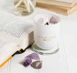 Amethyst Crystal Small Candle