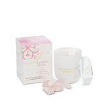 Rose Quartz Crystal Small Candle
