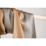 Two-Tone Alpaca Seamless Scarf: Gravelstone