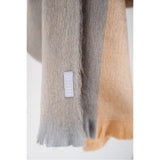Two-Tone Alpaca Seamless Scarf: Gravelstone