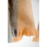 Two-Tone Alpaca Seamless Scarf: Gravelstone