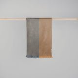 Two-Tone Alpaca Seamless Scarf: Gravelstone