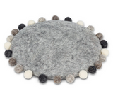 Pompom Edge Trivet - Neutral Grey