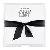 Square Notepaper in Acrylic Tray - Comfort Food