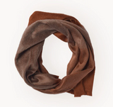 Alpaca Seamless Ombre Scarf: Chestnut