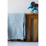 Crinkle Cotton Baby Blanket in Blue