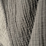 Crinkle Cotton Baby Blanket in Grey