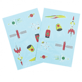 Space Age Temporary Tattoos (2 Sheets)