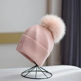 PomPom Smiley Hat - Pink