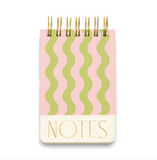 Twin Wire Chunky Notepad - Wavy Stripes