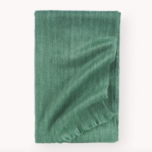 Heathered Large Alpaca Throw - Sage