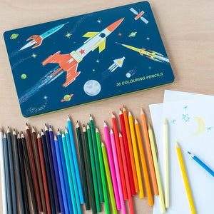 Space Age 36 Colouring Pencils In A Tin – Presentations Gifts