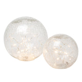 Crackle Glass Sphere Decor Light