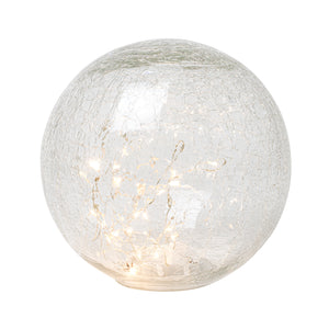 Crackle Glass Sphere Decor Light