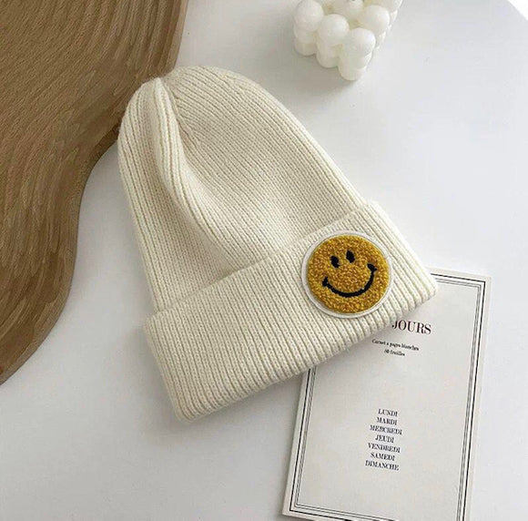Smiley Patch Hat - Ivory