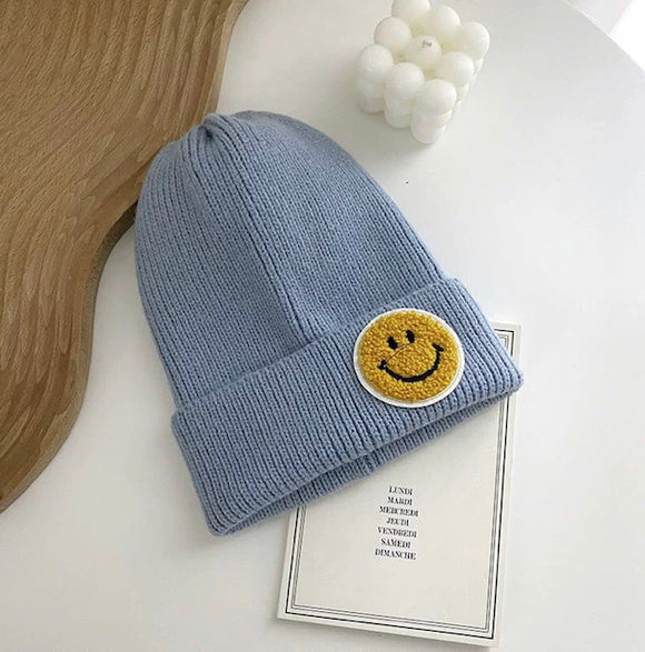 Smiley Patch Hat - Blue