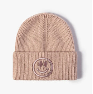 Tonal Smiley Hat - Dusty Rose