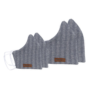 Family Pack Organic Cotton Reusable Face Masks in Cottage Blue