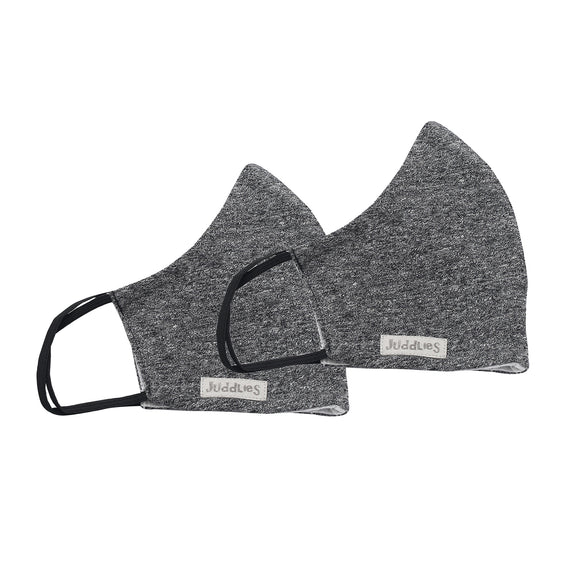 Adult Organic Cotton Reusable Face Masks in Raglan Graphite Black