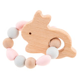 Silicone Teether With Pouch - Bunny