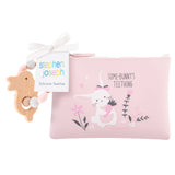 Silicone Teether With Pouch - Bunny