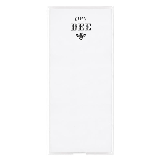 Notepaper in Acrylic Tray - Busy Bee