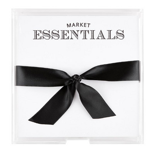 Square Notepaper in Acrylic Tray - Market Essentials
