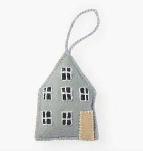 Hand-Embroidered Ornament: House