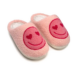 Kid's Pink Smiley Slippers