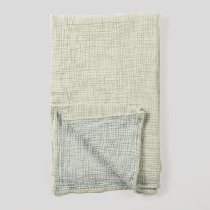 Crinkle Cotton Baby Blanket in Mint
