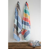 Thick Stripe Turkish Towel - Warm
